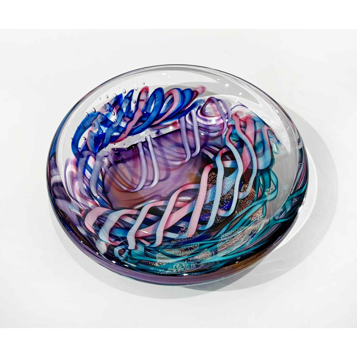 Large Multiverse Round Dish 3 - Petroff Gallery - Glass Art