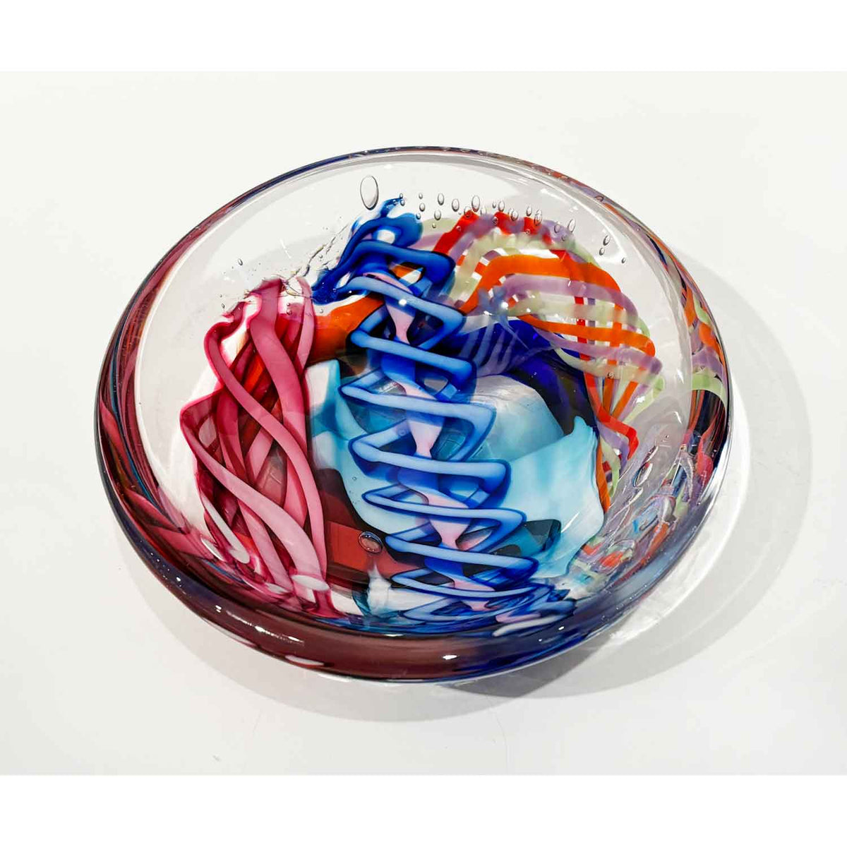 Large Multiverse Round Dish 4 - Petroff Gallery - Glass Art