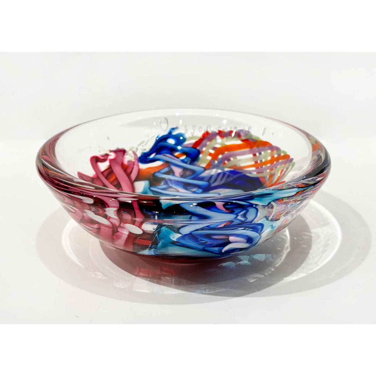 Large Multiverse Round Dish 4 - Petroff Gallery - Glass Art