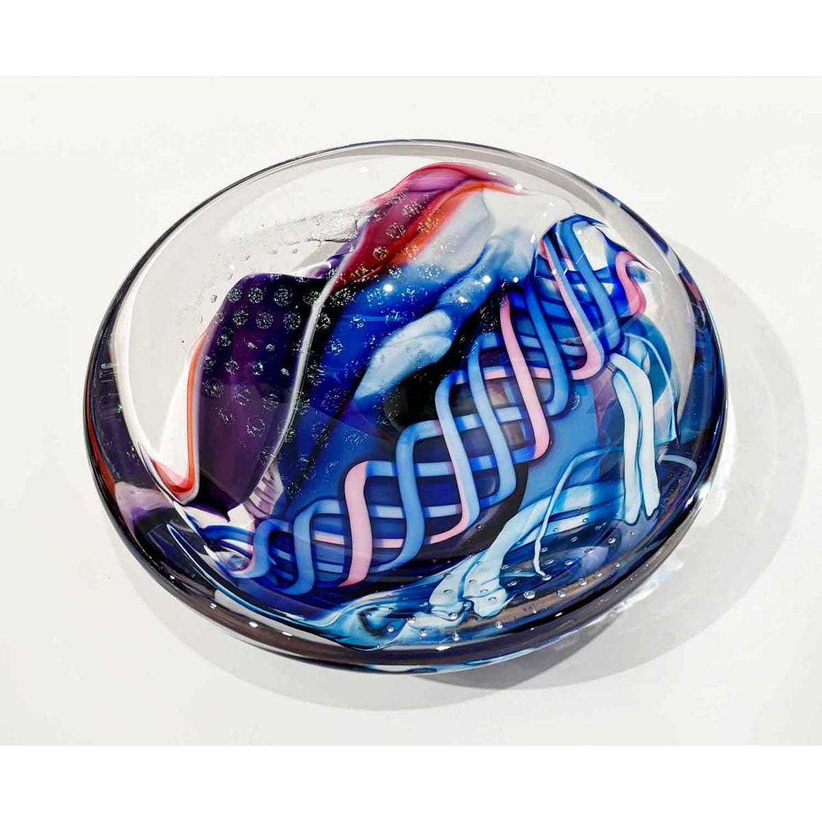 Large Multiverse Round Dish 5 - Petroff Gallery - Glass Art