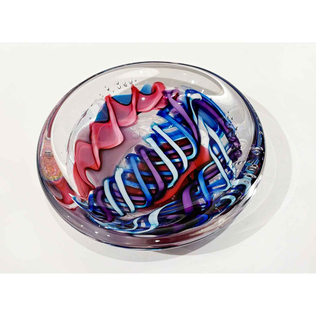 Large Multiverse Round Dish 6 - Petroff Gallery - Glass Art