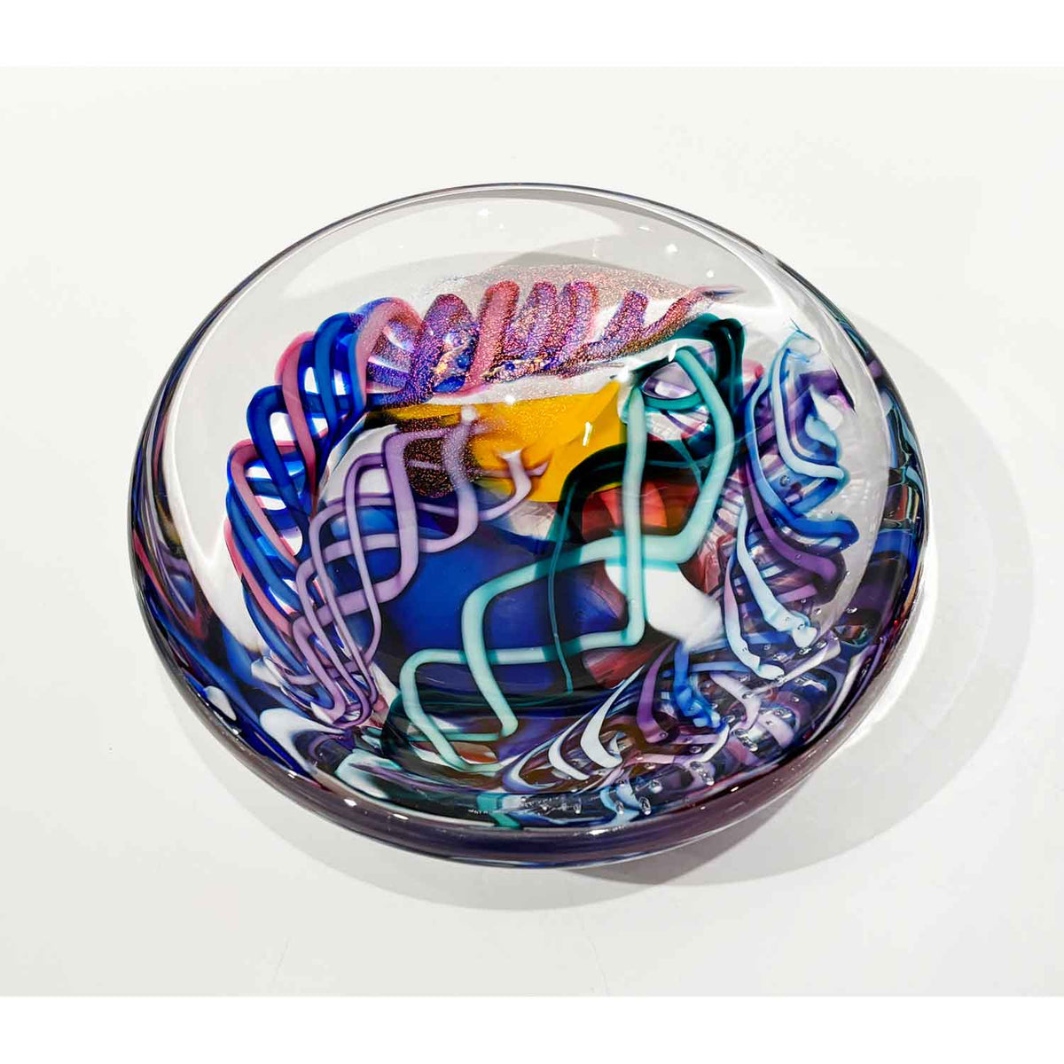 Large Round Multiverse Dish 7 - Petroff Gallery - Glass Art