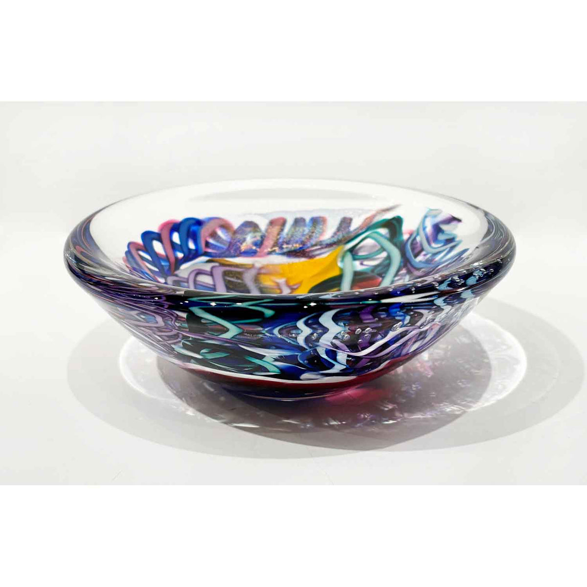 Large Round Multiverse Dish 7 - Petroff Gallery - Glass Art