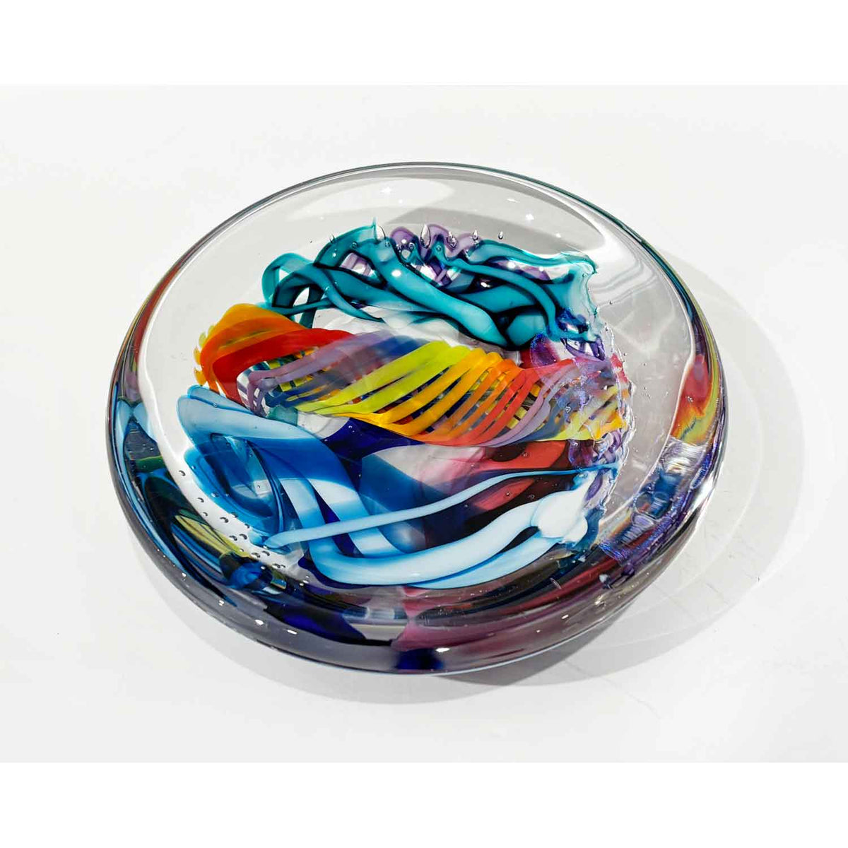 Large Round Multiverse Dish 8 - Petroff Gallery - Glass Art