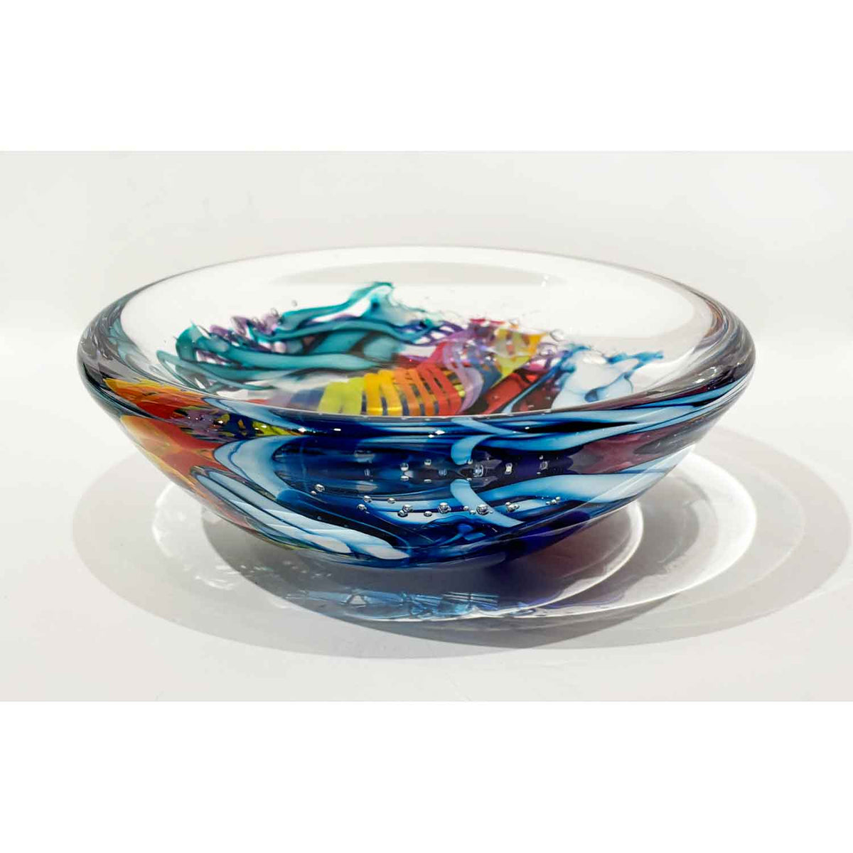 Large Round Multiverse Dish 8 - Petroff Gallery - Glass Art