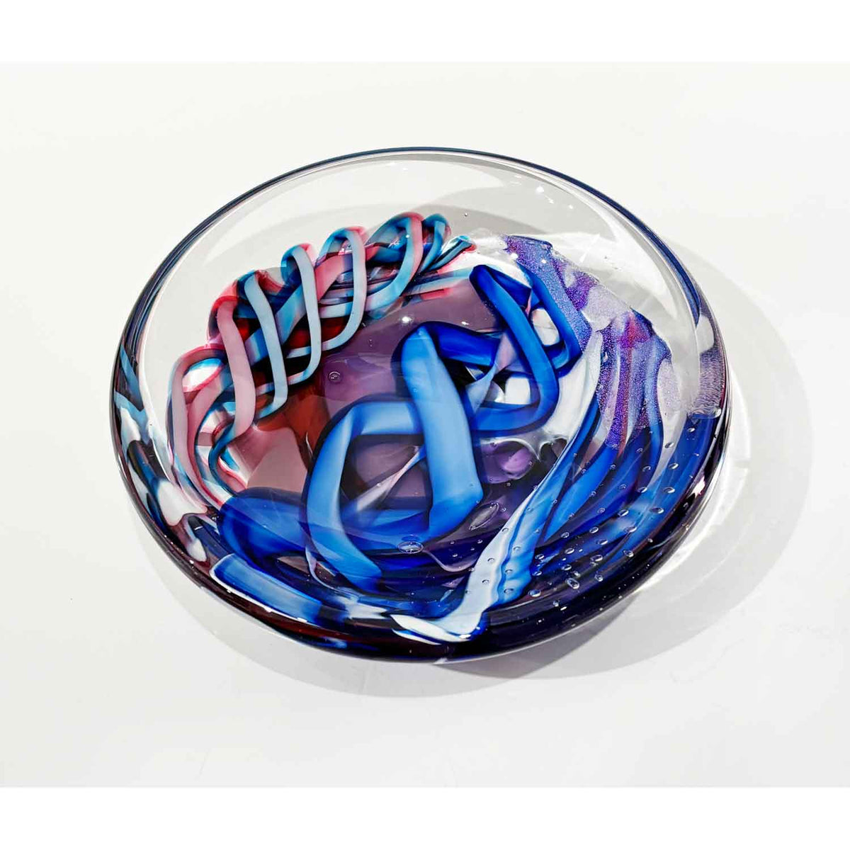 Large Round Multiverse Dish 10 - Petroff Gallery - Glass Art