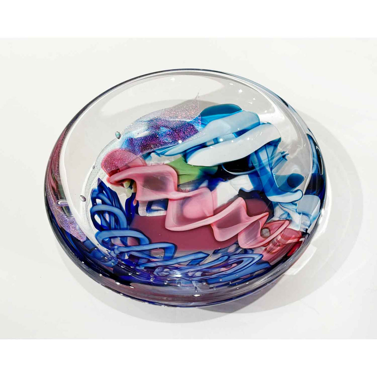 Large Round Multiverse Dish 9 - Petroff Gallery - Glass Art