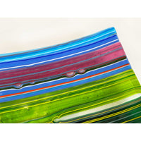 10" Multicolour Organic Plate - Petroff Gallery - Glass Art