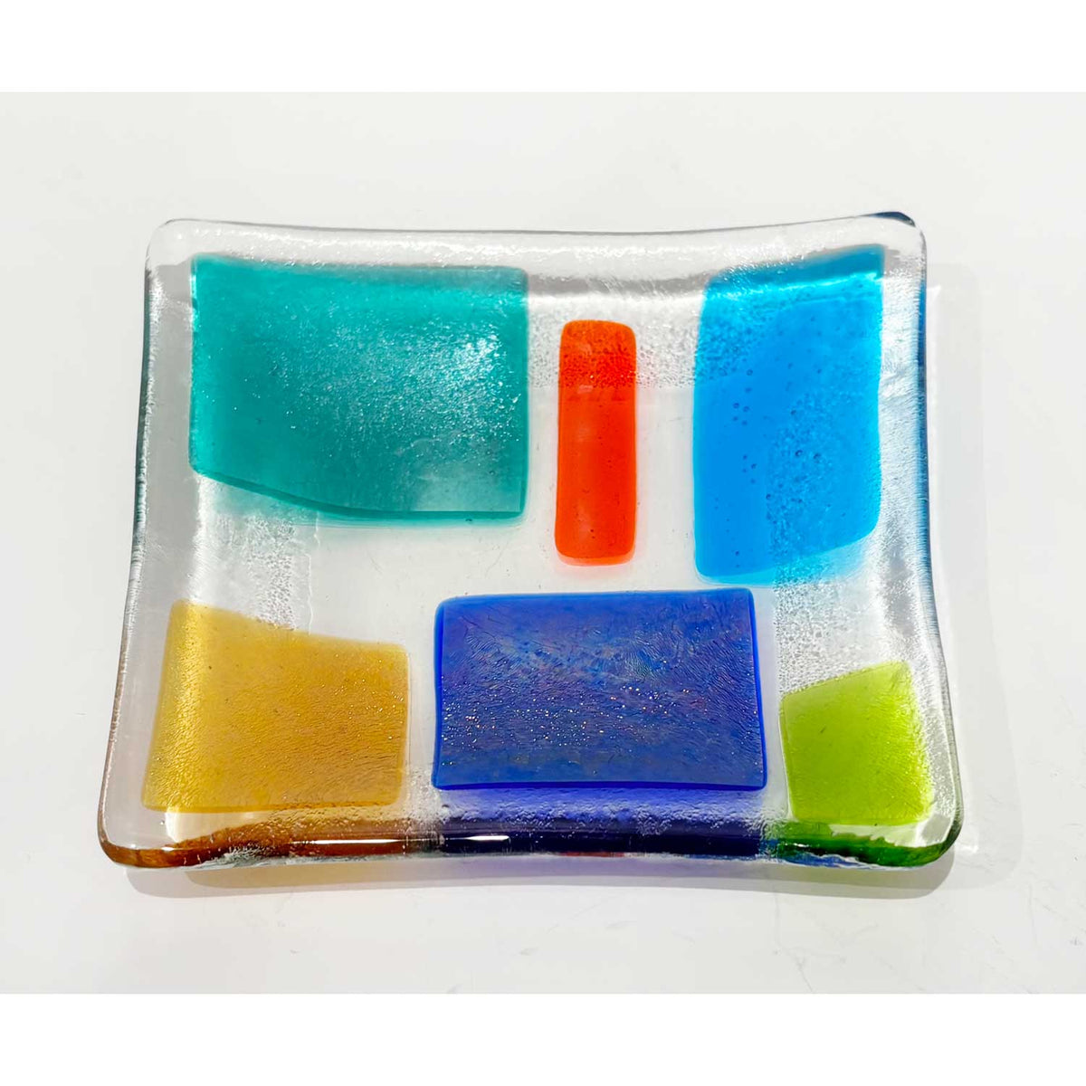 5" Square Plate - Petroff Gallery - Glass Art