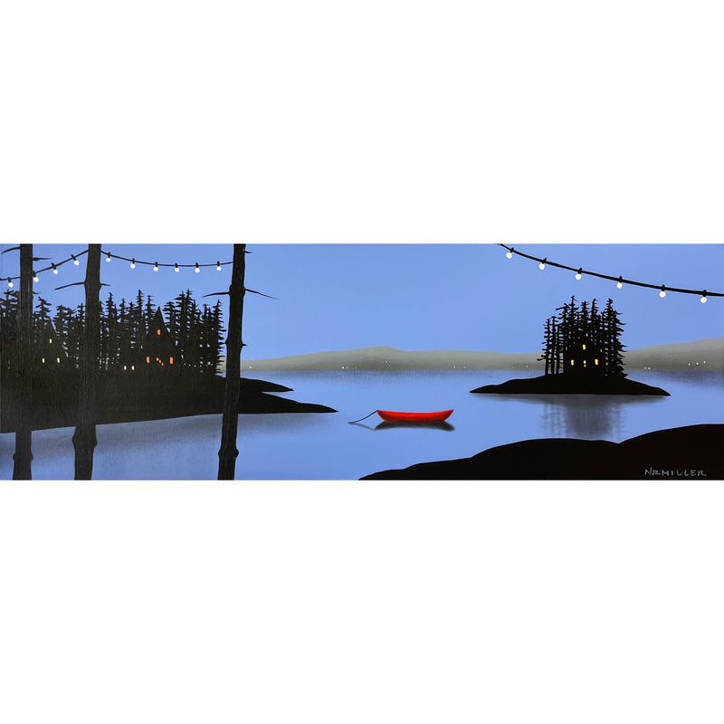 The Lakes and Lights Between Us 12" x 36" - Petroff Gallery -  - Natasha Miller - The Lakes and Lights Between Us, 12" x 36"