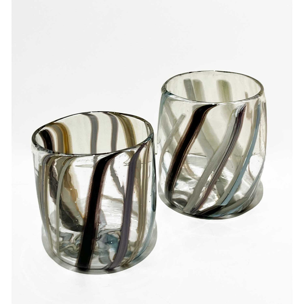 Thin Line Cups - Petroff Gallery -  - Sue Rankin - Thin Line Cups Grey, 3.5" x 3" x 3"