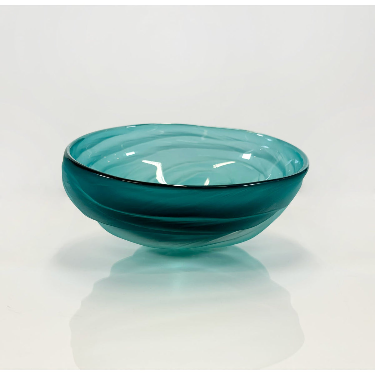 Turquoise Undula Bowl - Petroff Gallery -  - Brad Copping - Turquoise Undula Bowl, 4.5" x 8.6" x 8"