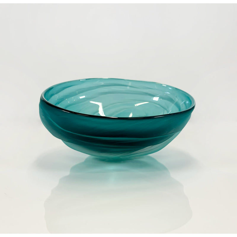 Turquoise Undula Bowl - Petroff Gallery -  - Brad Copping - Turquoise Undula Bowl, 4.5" x 8.6" x 8"