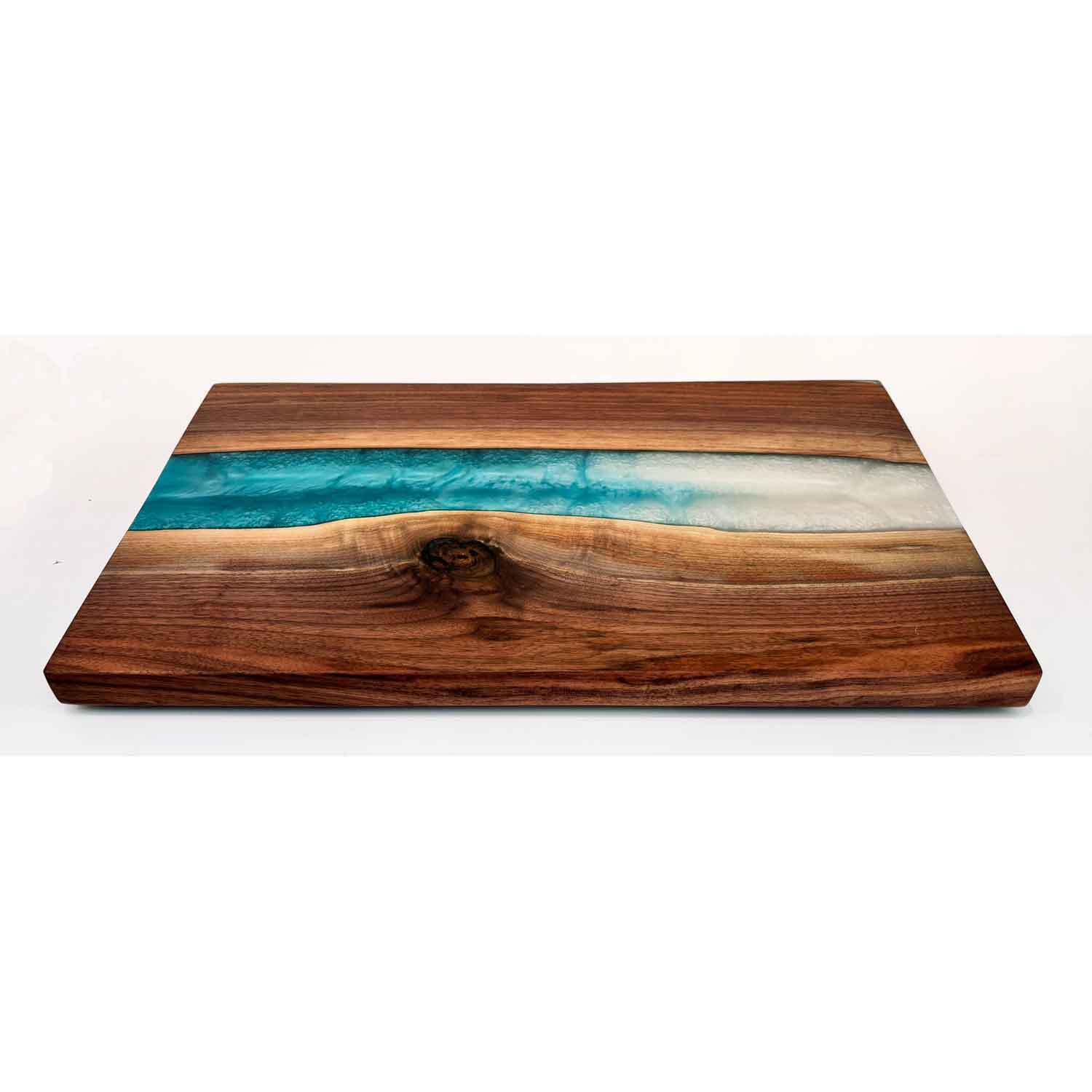 Venice Blue Pearl Walnut Board 1 - Petroff Gallery - Wood Art