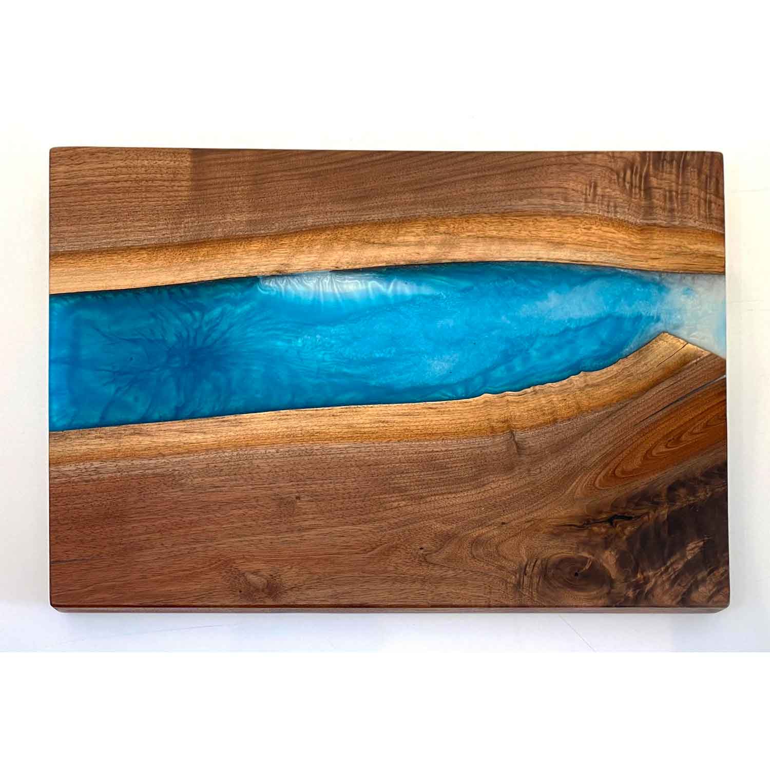 Venice Blue Pearl Walnut Board 2 - Petroff Gallery - Wood Art