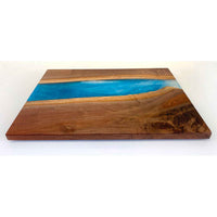 Venice Blue Pearl Walnut Board 2 - Petroff Gallery - Wood Art