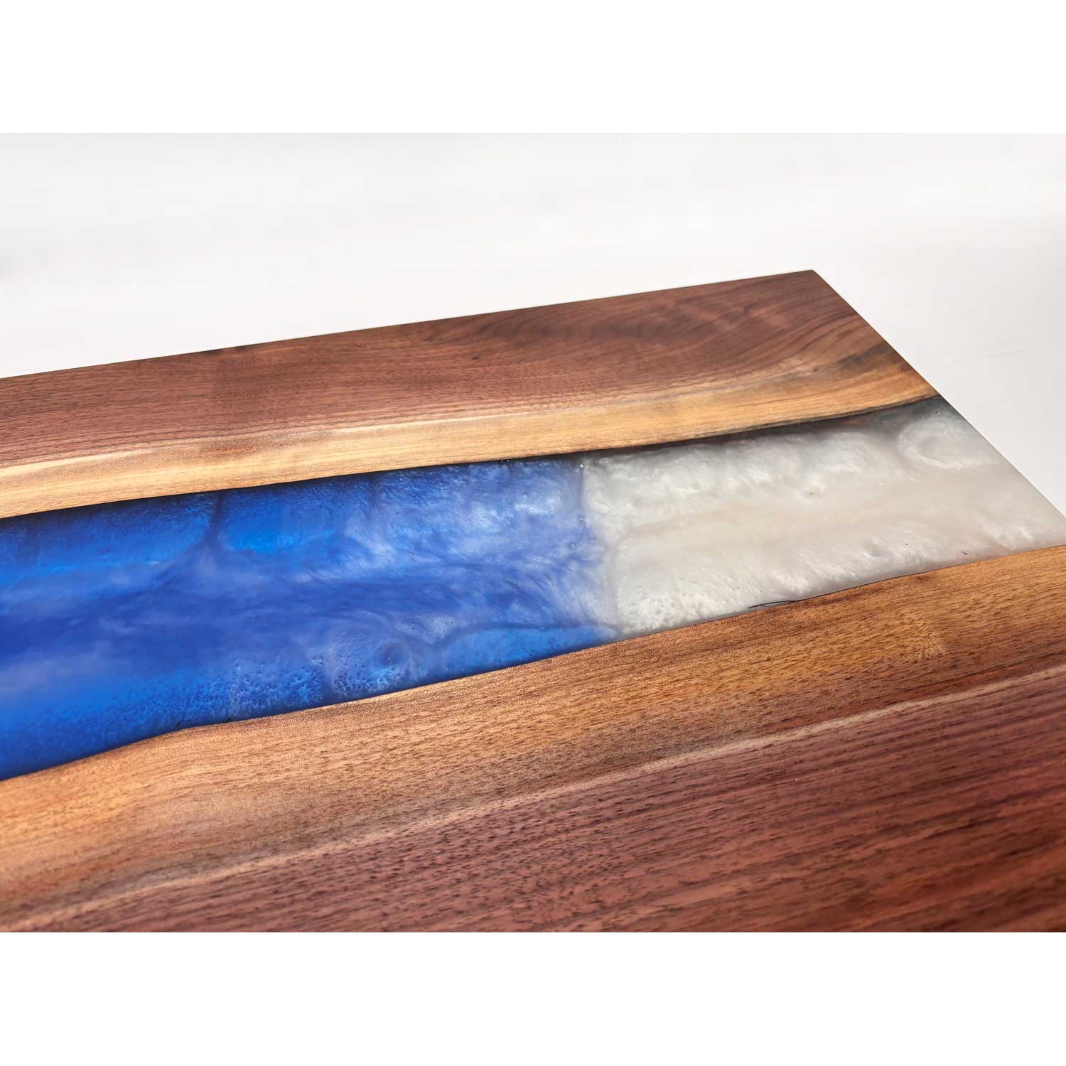 Ocean Blue Pearl Walnut Board 3 - Petroff Gallery - Wood Art