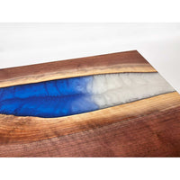 Ocean Blue Pearl Walnut Board 4 - Petroff Gallery - Wood Art