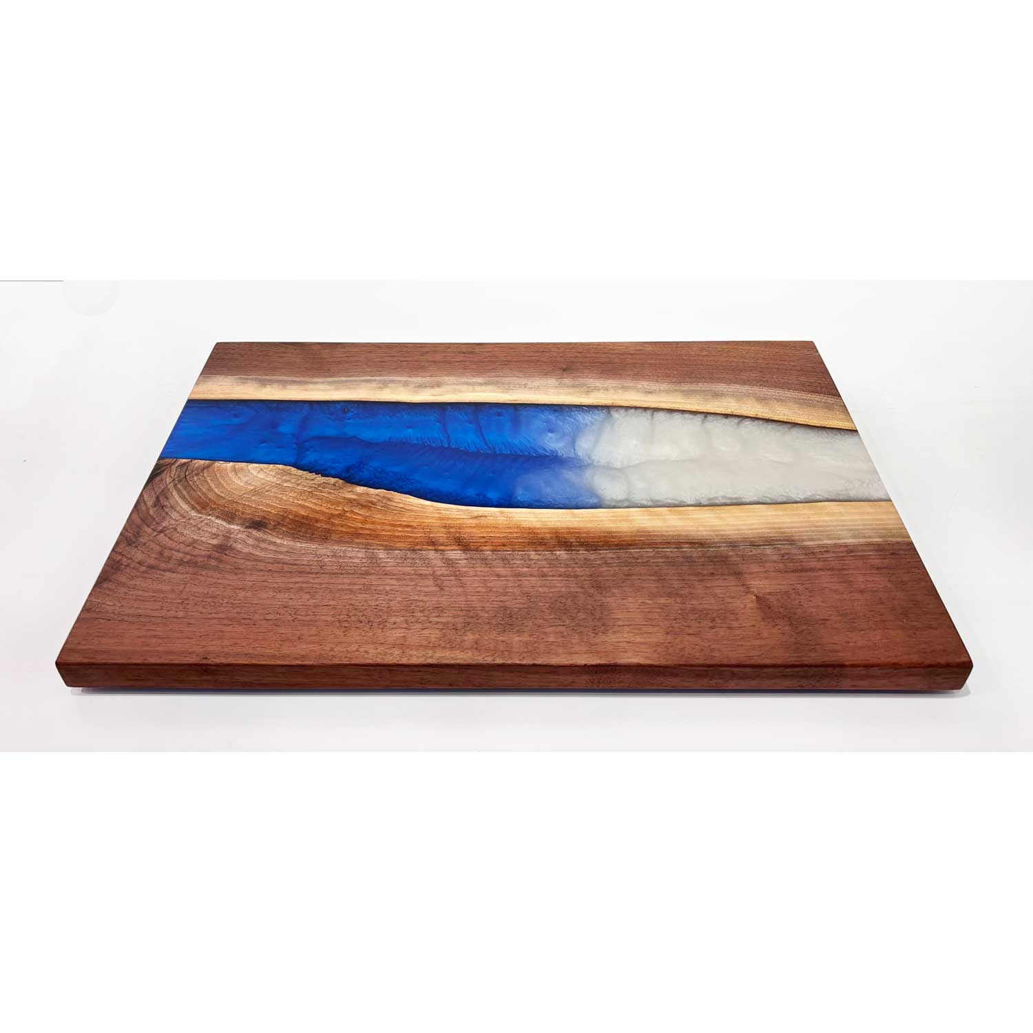 Ocean Blue Pearl Walnut Board 4 - Petroff Gallery - Wood Art