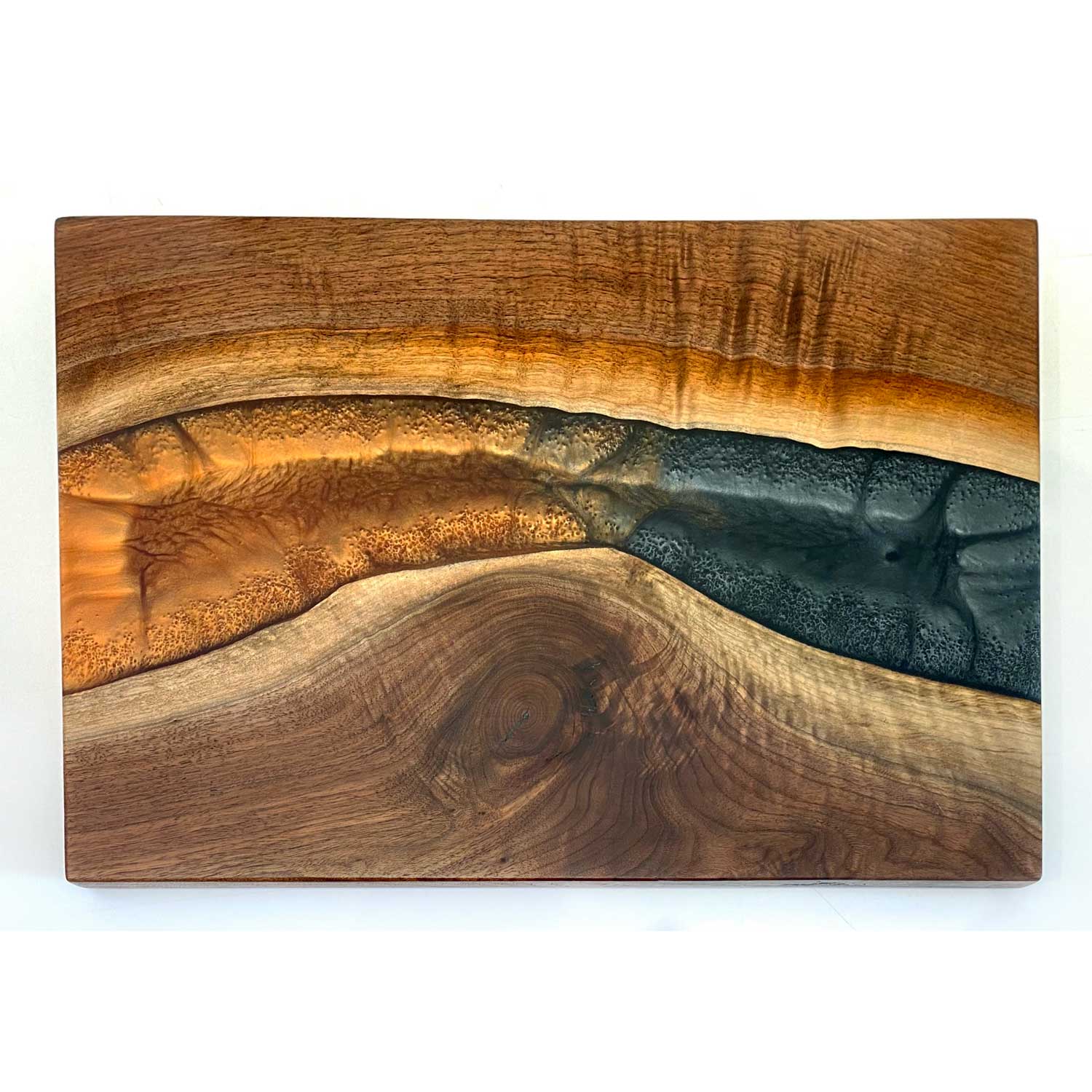 Lava Grey Pearl Walnut Board 1 - Petroff Gallery - Glass Art