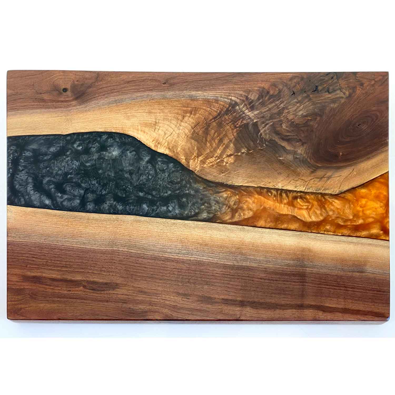 Lava Grey Pearl Walnut Board 2 - Petroff Gallery - Wood Art