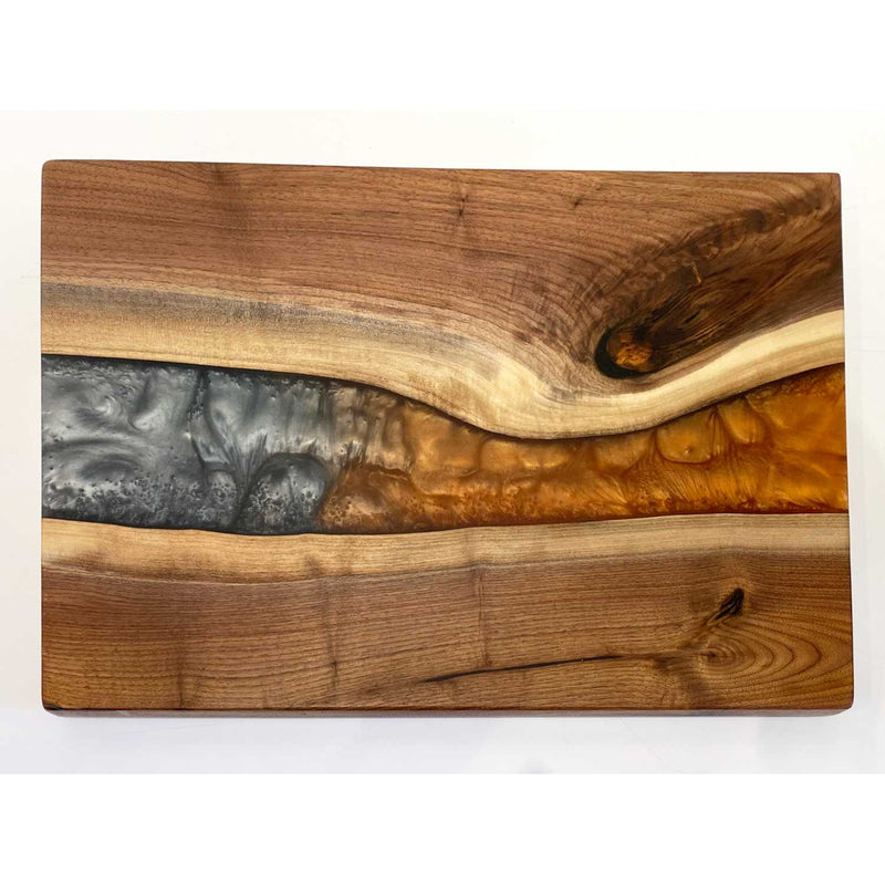 Lava Grey Pearl Walnut Board 3 - Petroff Gallery - Wood Art