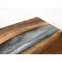 Battleship Grey Pearl Walnut Board 2 - Petroff Gallery - Wood Art