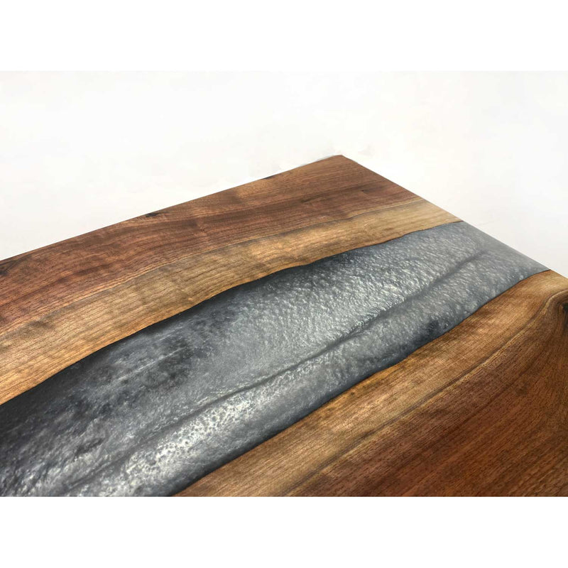 Battleship Grey Pearl Walnut Board 2 - Petroff Gallery - Wood Art