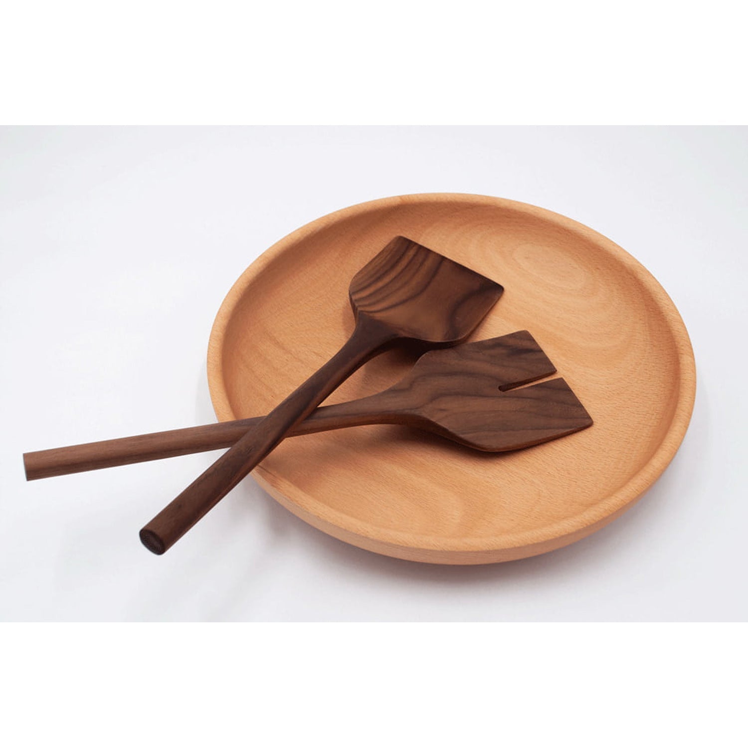 Walnut Salad Server Set Petroff Gallery 