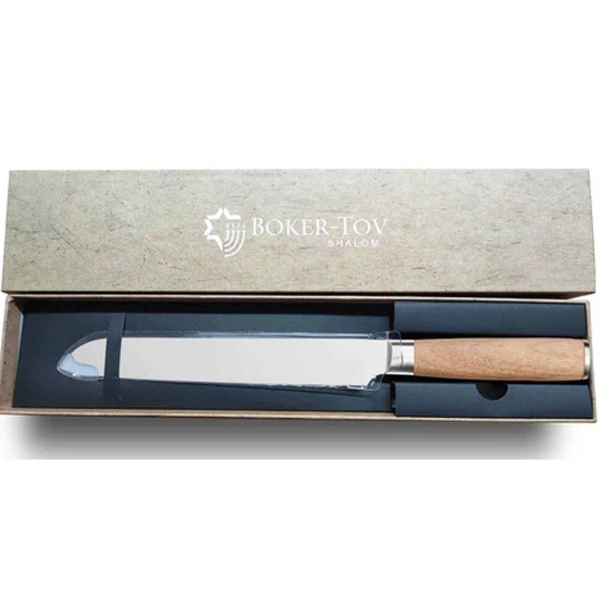 Weathered Oak Challah Knife - Petroff Gallery - Judaica