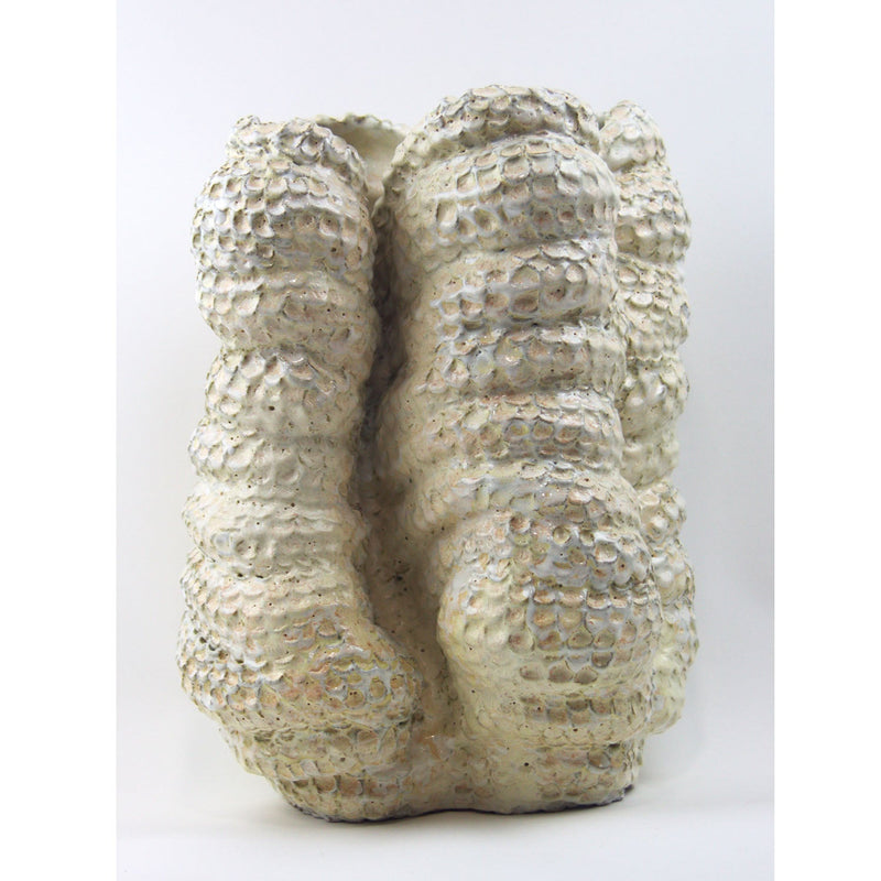 White Coil Vase Petroff Gallery 