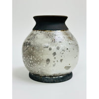 White Raku Small Vase Petroff Gallery 