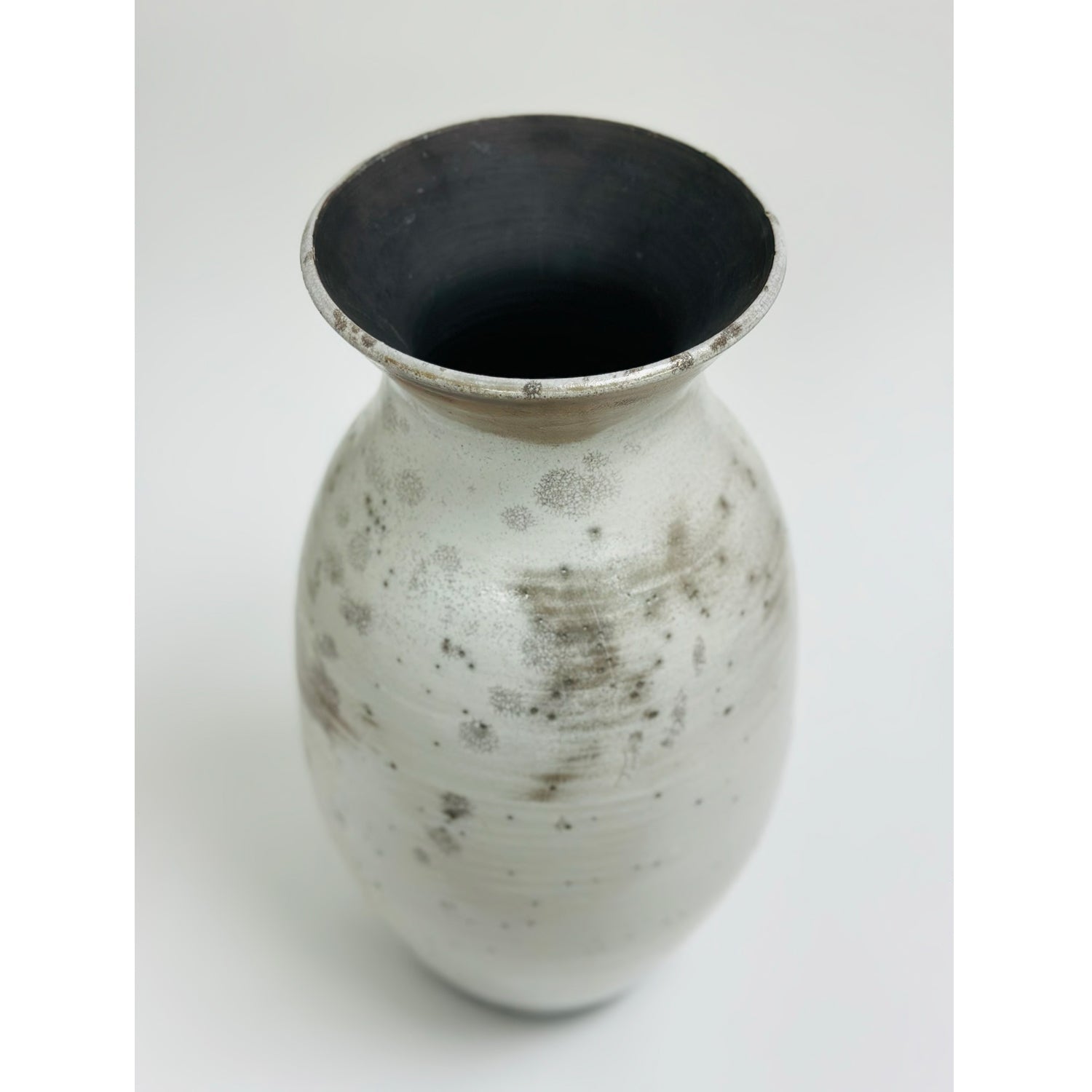 White Raku Vase Petroff Gallery 