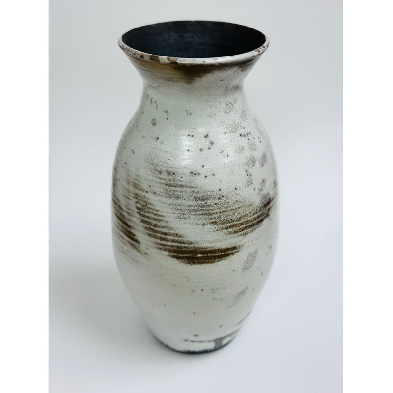 White Raku Vase Petroff Gallery 