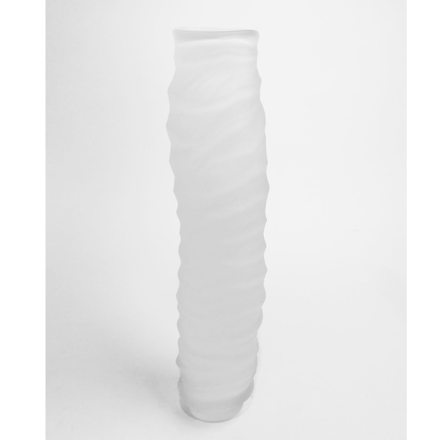 White Undula Vase 19.5" Petroff Gallery 