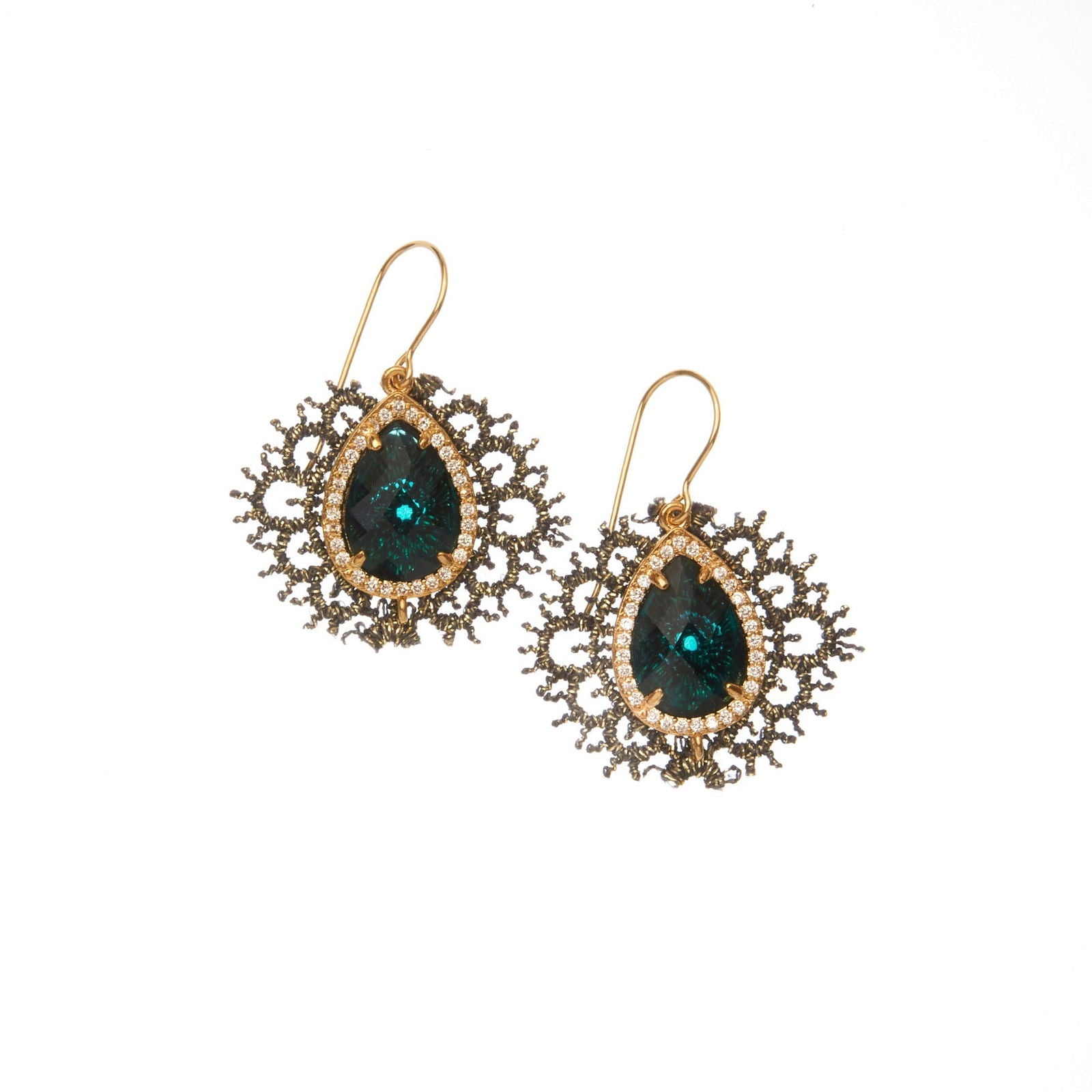 Whitman Earrings Teal Petroff Gallery 