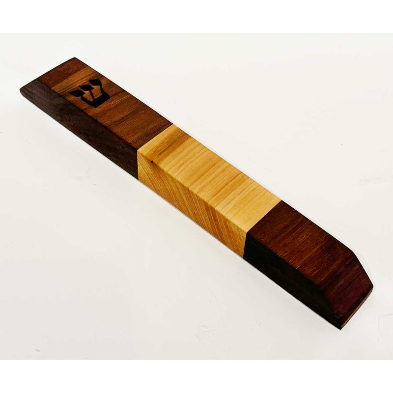 X-Large Bevel Walnut Mezuzah Petroff Gallery 