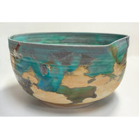 Yellow Turquoise Bowl Petroff Gallery 