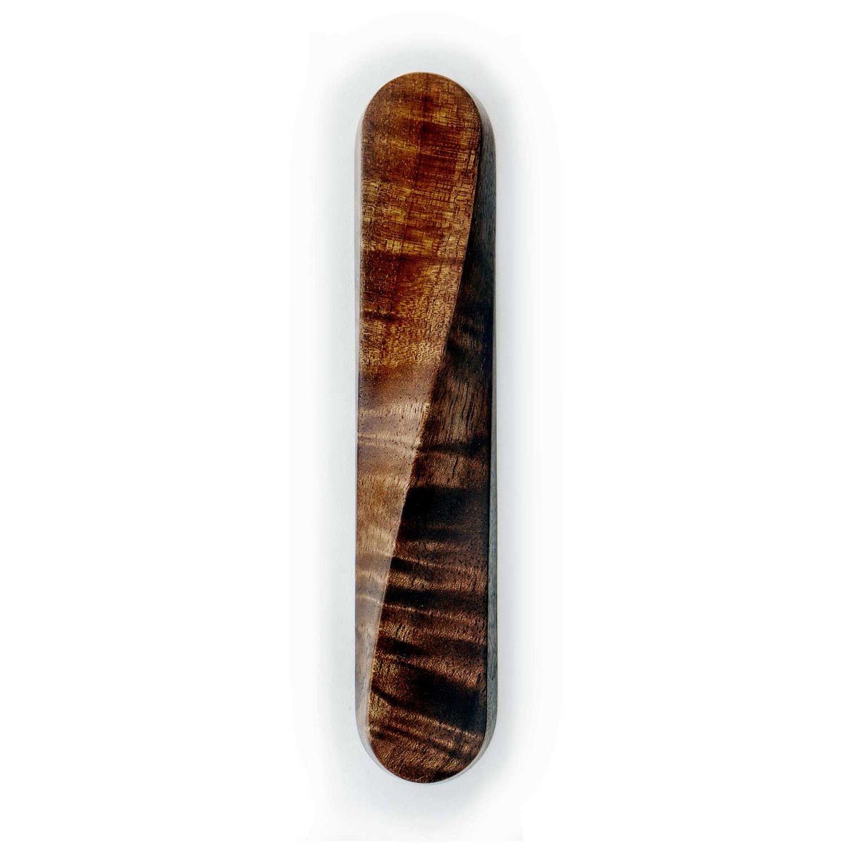 Twist Mezuzah Figured Walnut - Petroff Gallery - Judaica